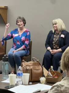 Panelists Lisa Heddens (left) and Sarah Smith (right).